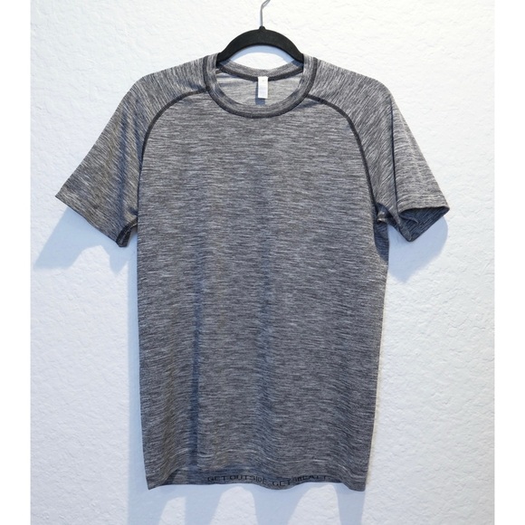 Lululemon Men’s Vent Tech Short Sleeve T-shirt Size S Heather Gray Black - Picture 1 of 7